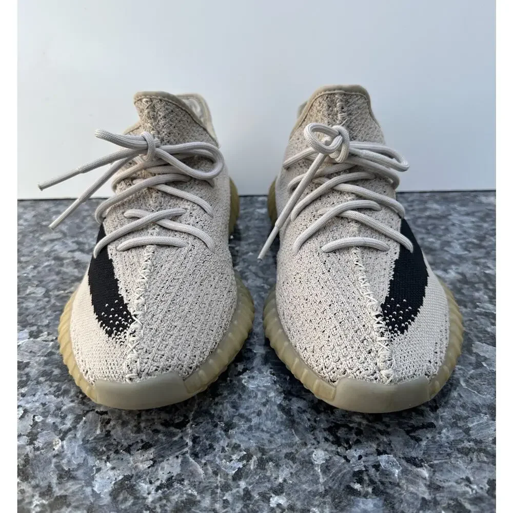 Adidas Yeezy Boost 350 V2 Beige Black SPLY-350 Size 9.5 HP7870 Kanye West - Picture 3 of 12
